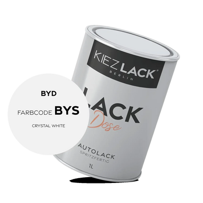 Kiezlack 1K Autolack Lackdose Basislack spritzfertig BYD BYS CRYSTAL WHITE