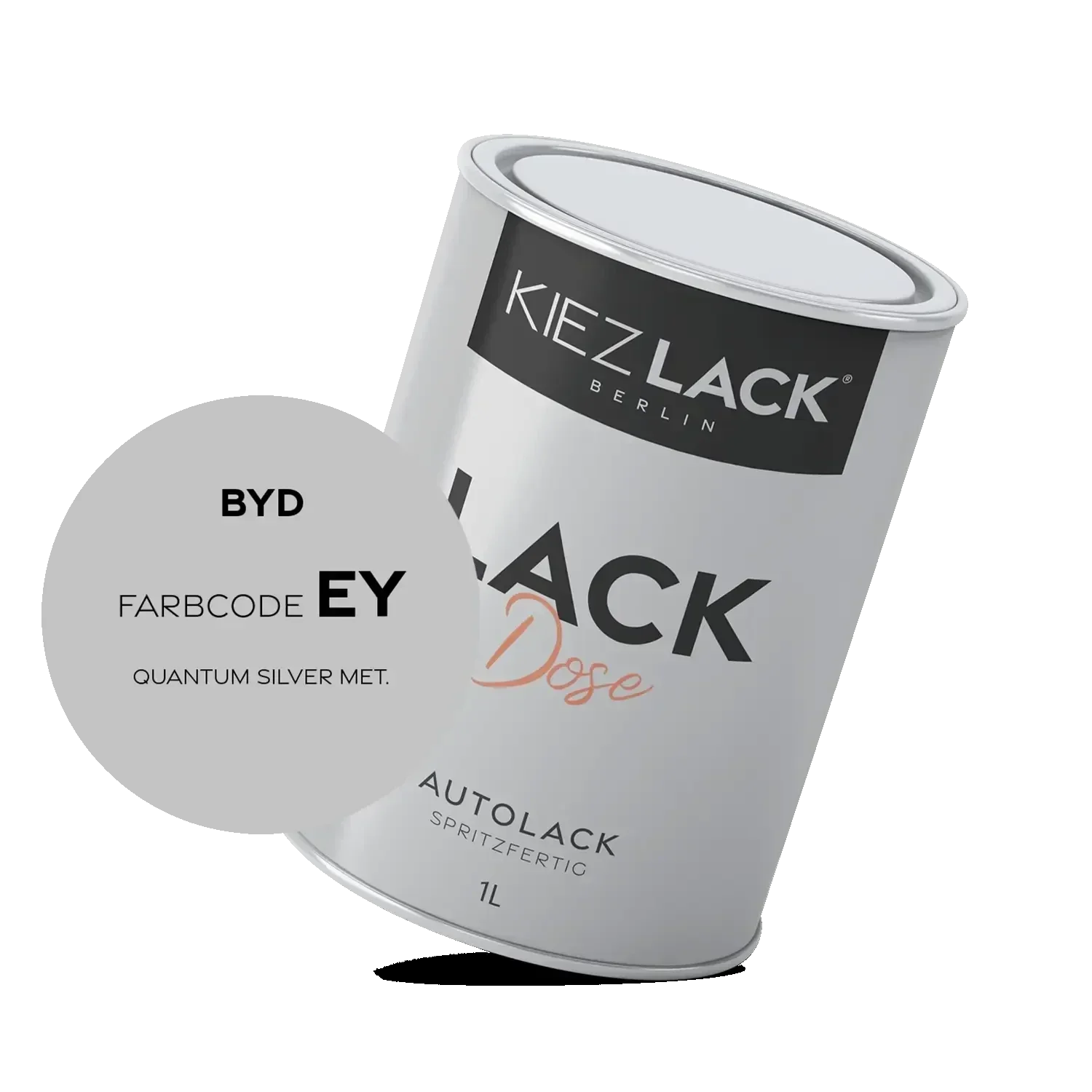 Kiezlack 1K Autolack Lackdose Basislack spritzfertig BYD EY QUANTUM SILVER MET.