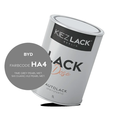 Kiezlack 1K Autolack Lackdose Basislack spritzfertig BYD HA4 TIME GREY PEARL MET.