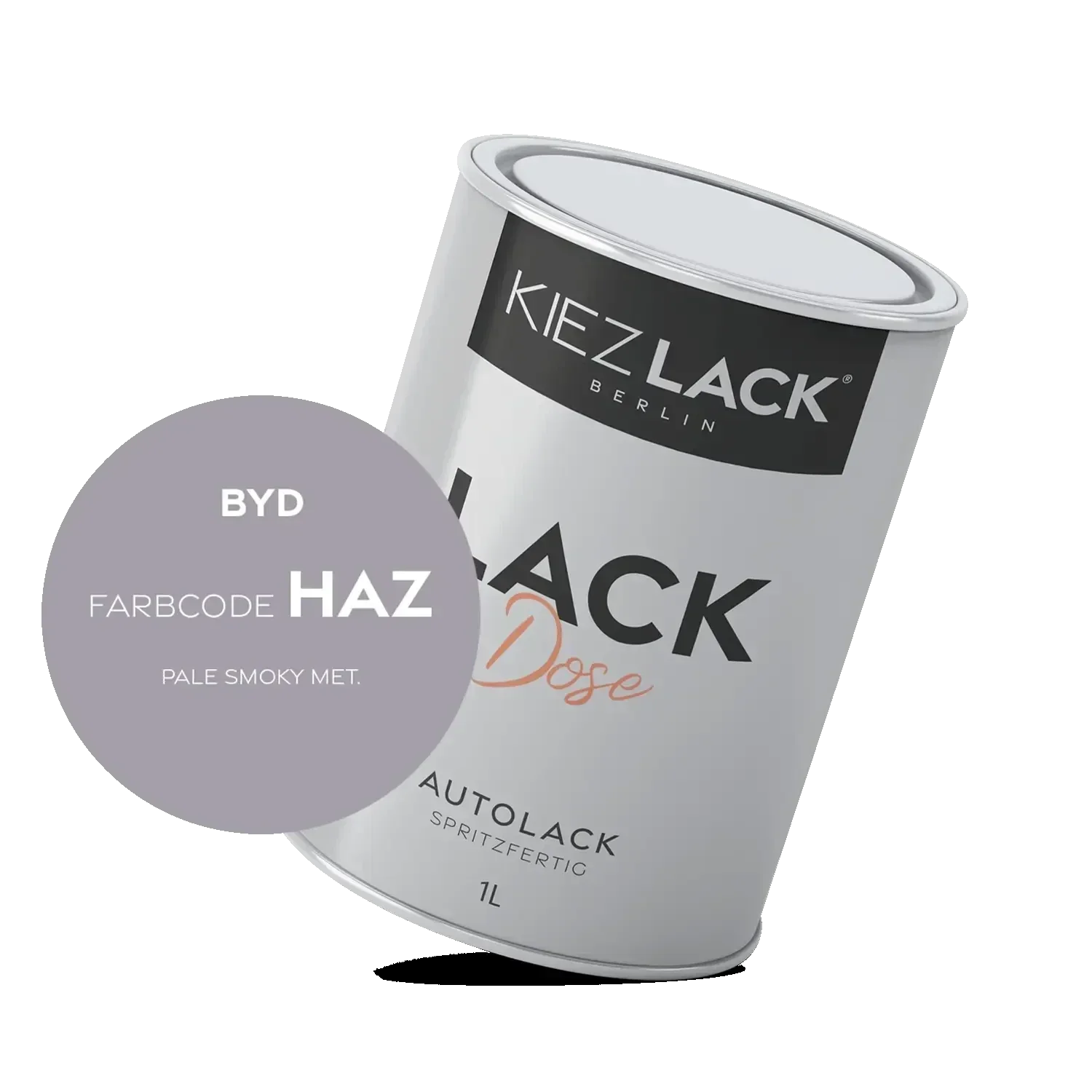 Kiezlack 1K Autolack Lackdose Basislack spritzfertig BYD HAZ PALE SMOKY MET.