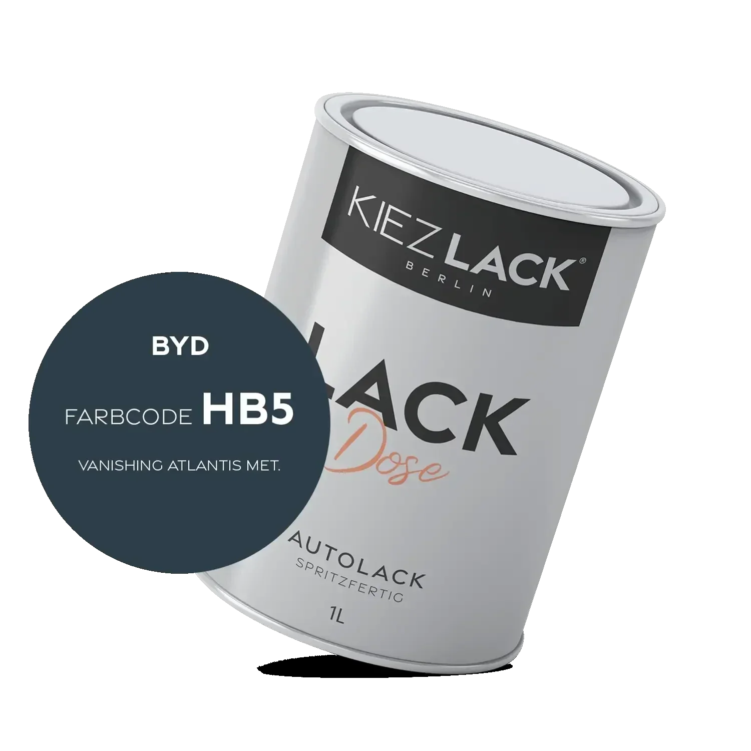 Kiezlack 1K Autolack Lackdose Basislack spritzfertig BYD HB5 VANISHING ATLANTIS MET.