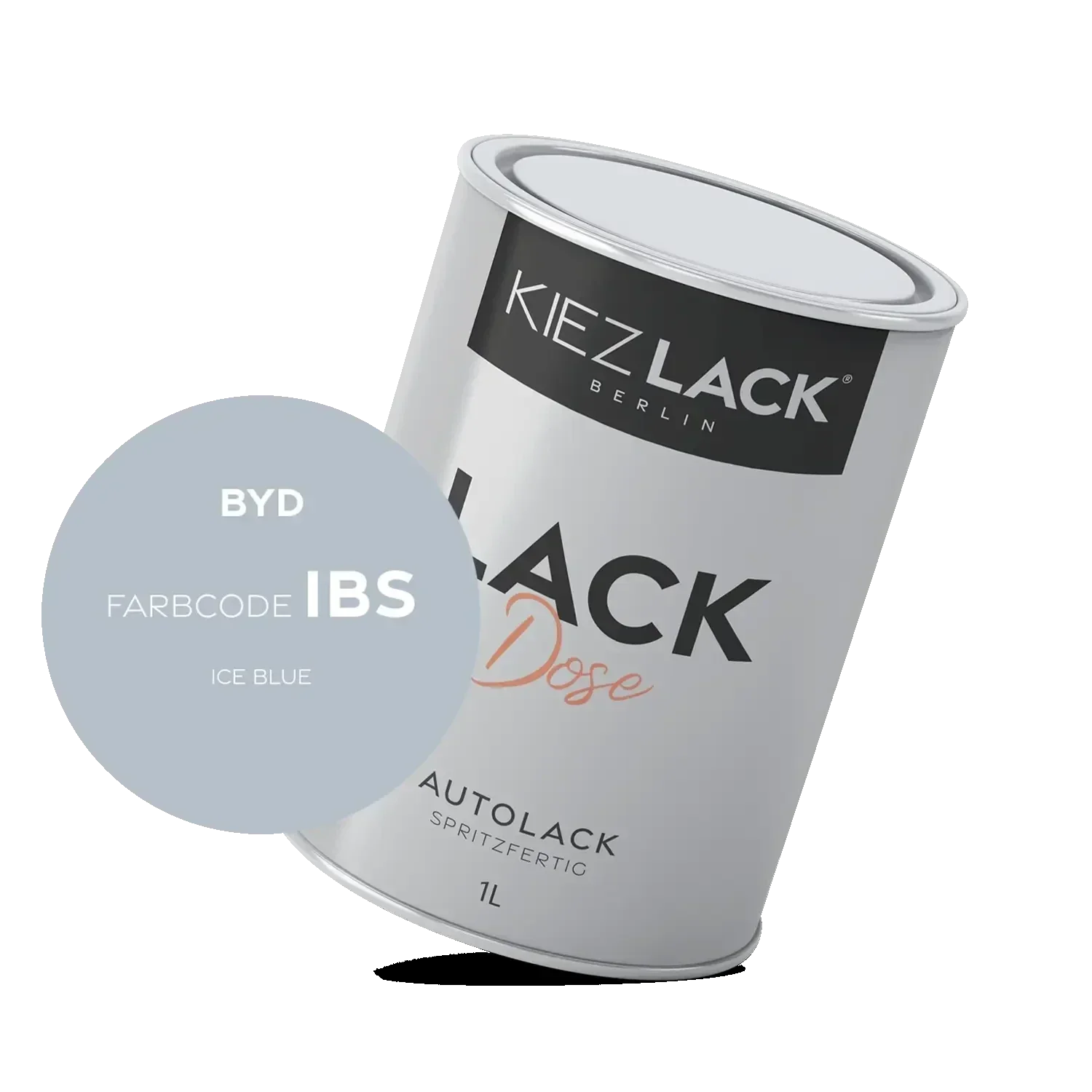 Kiezlack 1K Autolack Lackdose Basislack spritzfertig BYD IBS ICE BLUE
