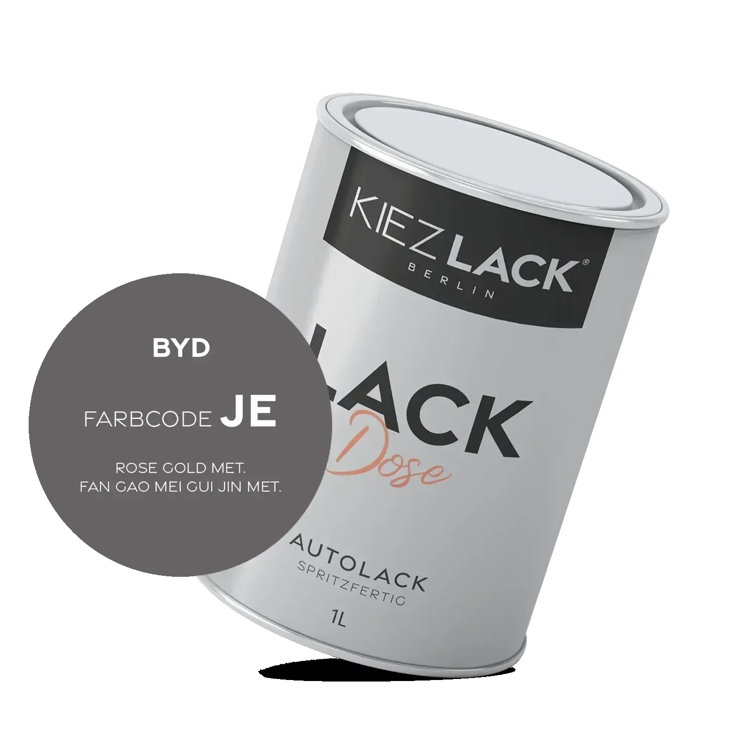 Kiezlack 1K Autolack Lackdose Basislack spritzfertig BYD JE ROSE GOLD MET.