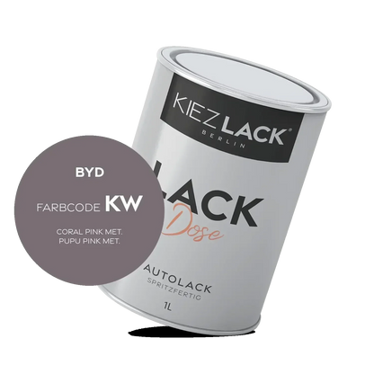 Kiezlack 1K Autolack Lackdose Basislack spritzfertig BYD KW CORAL PINK MET.