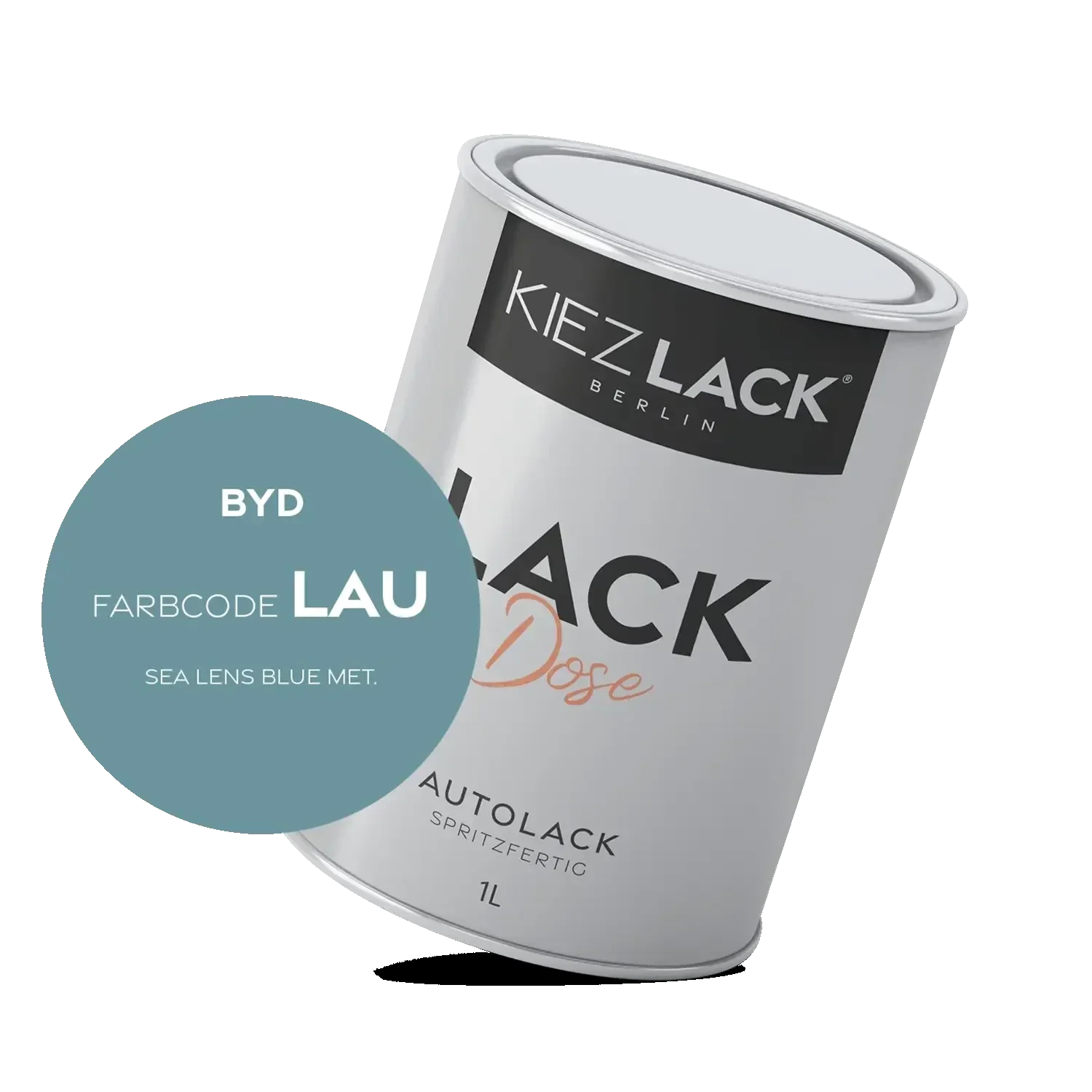 Kiezlack 1K Autolack Lackdose Basislack spritzfertig BYD LAU SEA LENS BLUE MET.