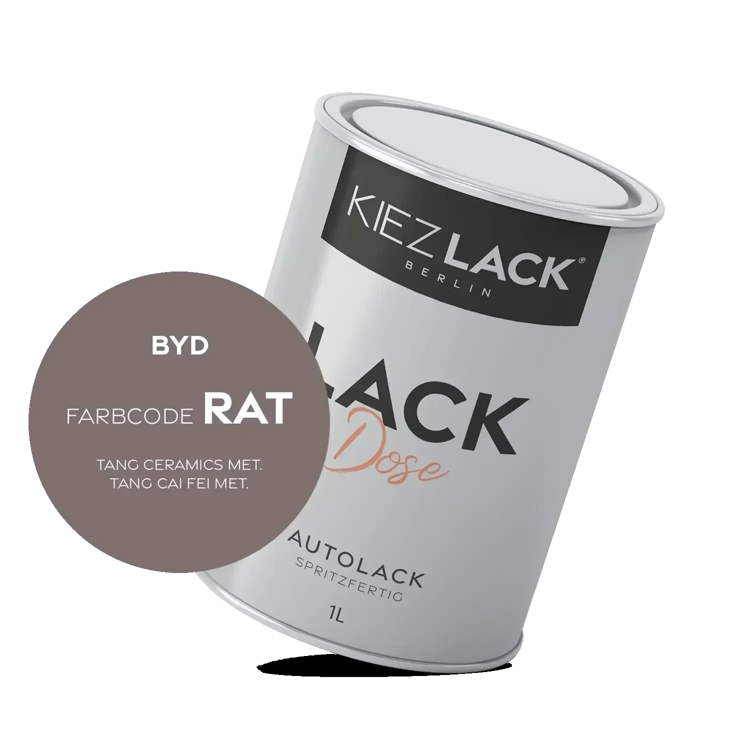 Kiezlack 1K Autolack Lackdose Basislack spritzfertig BYD RAT TANG CERAMICS MET.
