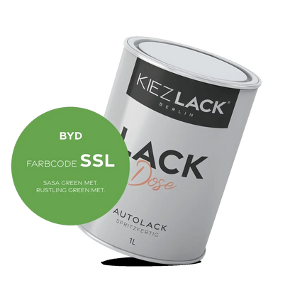 Kiezlack 1K Autolack Lackdose Basislack spritzfertig BYD SSL SASA GREEN MET.