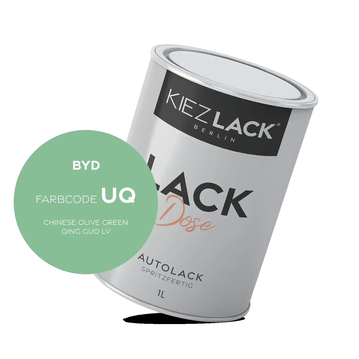 Kiezlack 1K Autolack Lackdose Basislack spritzfertig BYD UQ CHINESE OLIVE GREEN