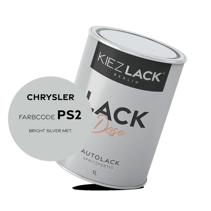 Kiezlack 1K Autolack Lackdose Basislack spritzfertig CHRYSLER PS2 BRIGHT SILVER MET.