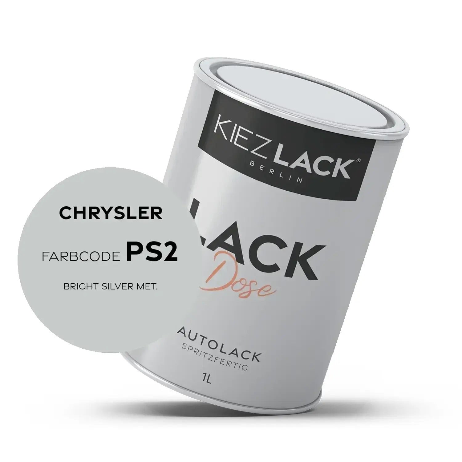 1K Autolack Lackdose Basislack spritzfertig CHRYSLER PS2 BRIGHT SILVER MET.