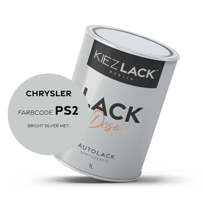 1K Autolack Lackdose Basislack spritzfertig CHRYSLER PS2 BRIGHT SILVER MET.