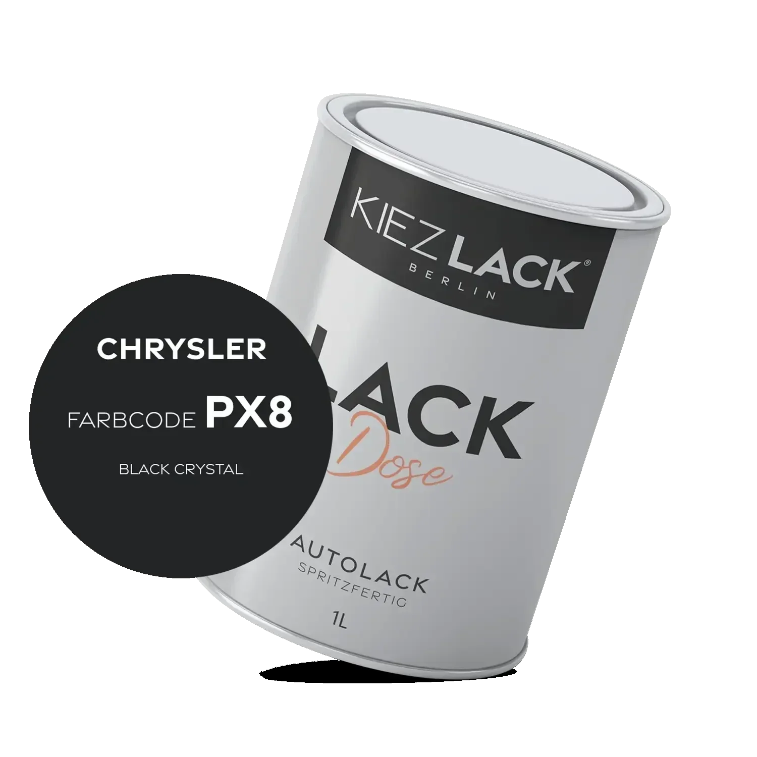 Kiezlack 1K Autolack Lackdose Basislack spritzfertig CHRYSLER PX8 BLACK CRYSTAL