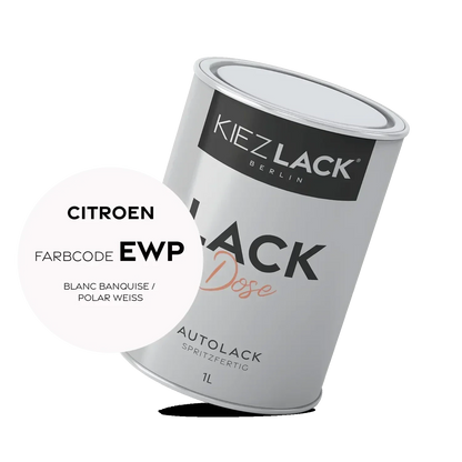 Kiezlack 1K Autolack Lackdose Basislack spritzfertig CITROEN EWP BLANC BANQUISE