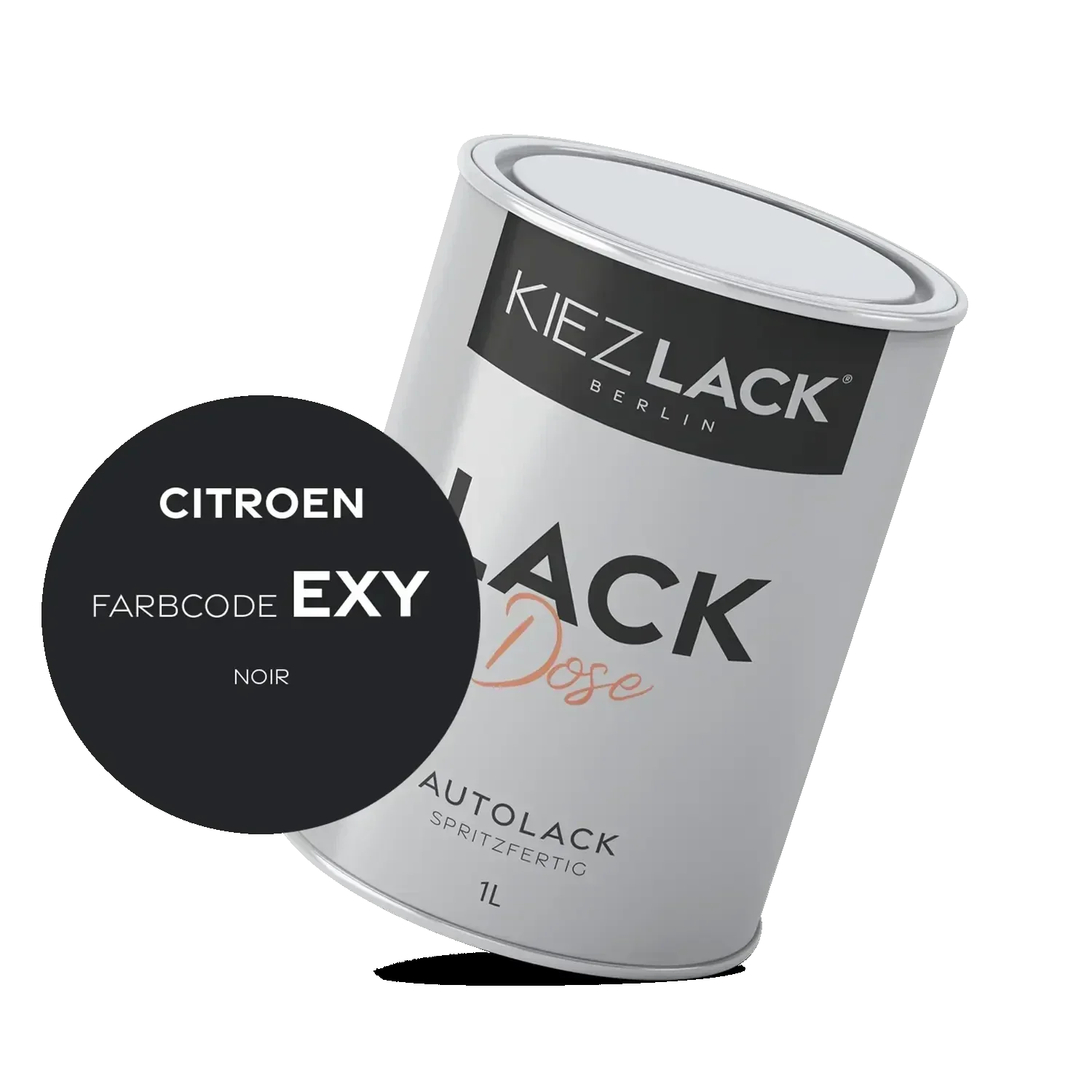 Kiezlack 1K Autolack Lackdose Basislack spritzfertig CITROEN EXY NOIR