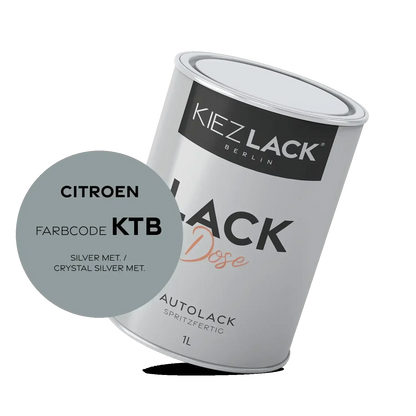 Kiezlack 1K Autolack Lackdose Basislack spritzfertig CITROEN KTB SILVER MET.