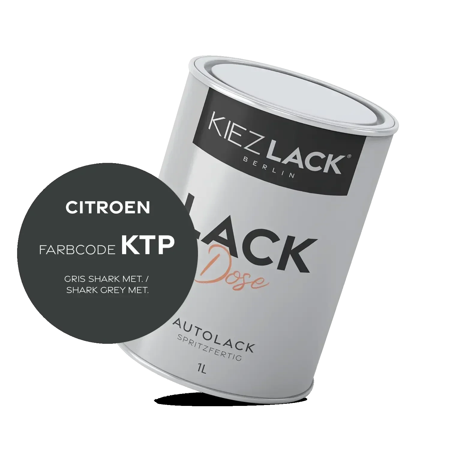 Kiezlack 1K Autolack Lackdose Basislack spritzfertig CITROEN KTP GRIS SHARK MET.