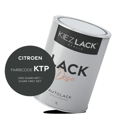 Kiezlack 1K Autolack Lackdose Basislack spritzfertig CITROEN KTP GRIS SHARK MET.