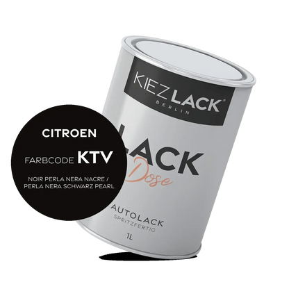 Kiezlack 1K Autolack Lackdose Basislack spritzfertig CITROEN KTV NOIR PERLA NERA NACRE