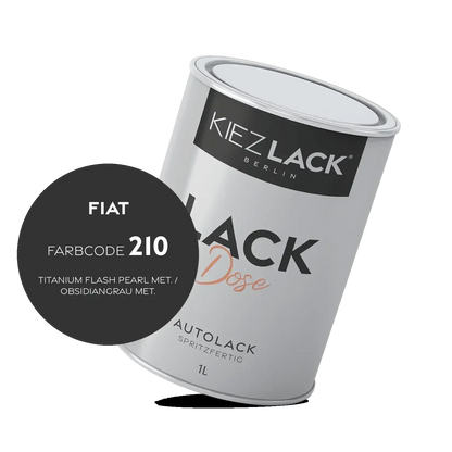 Kiezlack 1K Autolack Lackdose Basislack spritzfertig FIAT 210 TITANIUM FLASH PEARL MET.