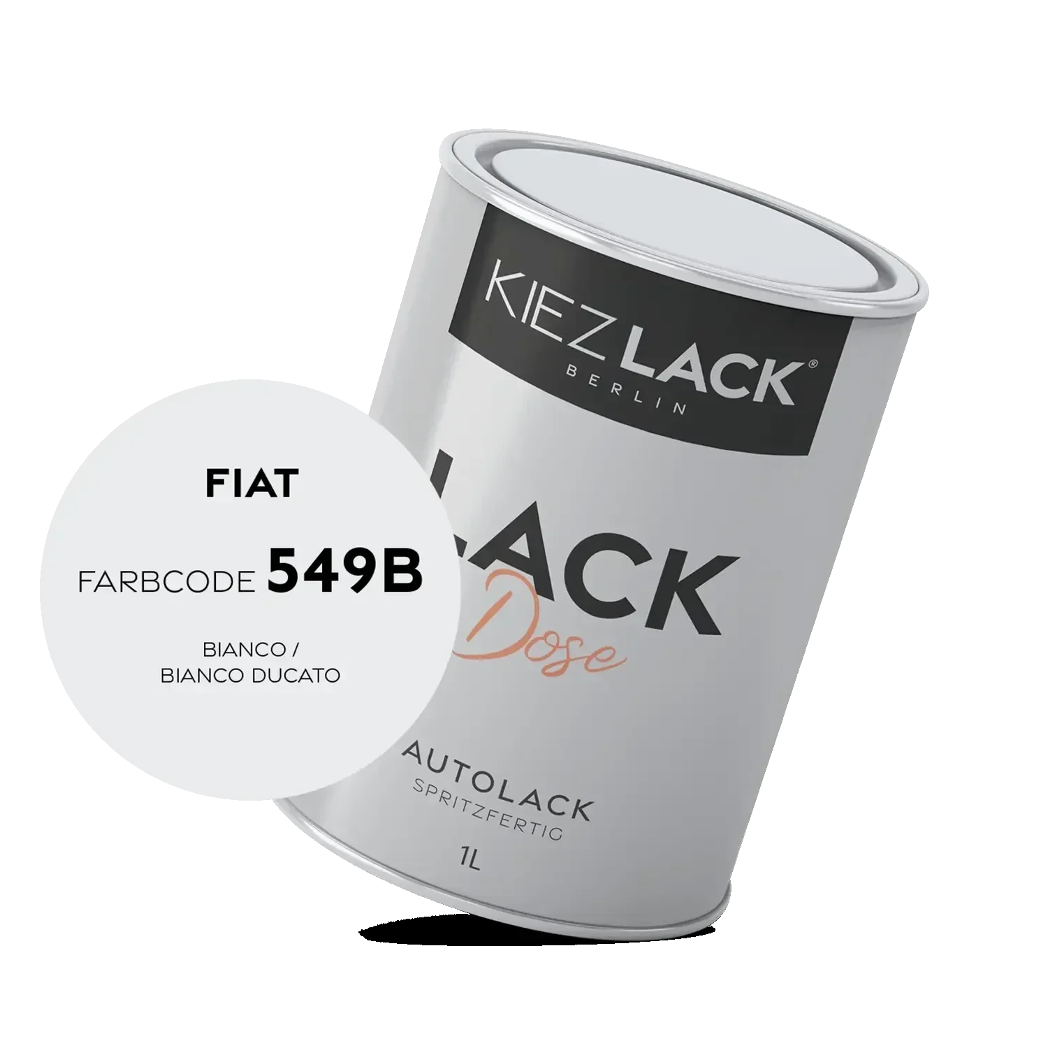 Kiezlack 1K Autolack Lackdose Basislack spritzfertig FIAT 549B BIANCO