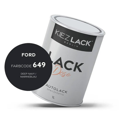 1K Autolack Lackdose Basislack spritzfertig FORD 649 DEEP NAVY
