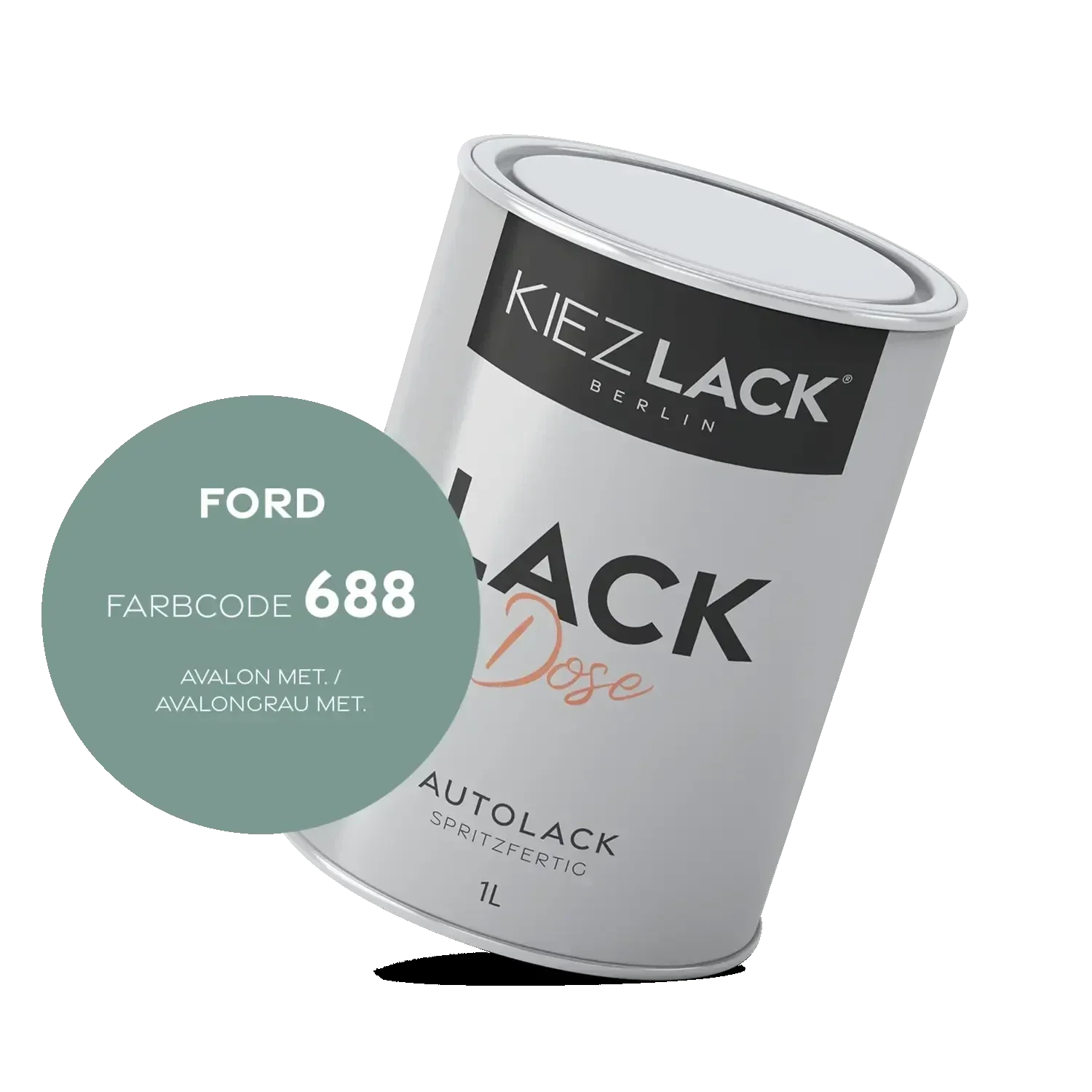Kiezlack 1K Autolack Lackdose Basislack spritzfertig FORD 688 AVALON MET.