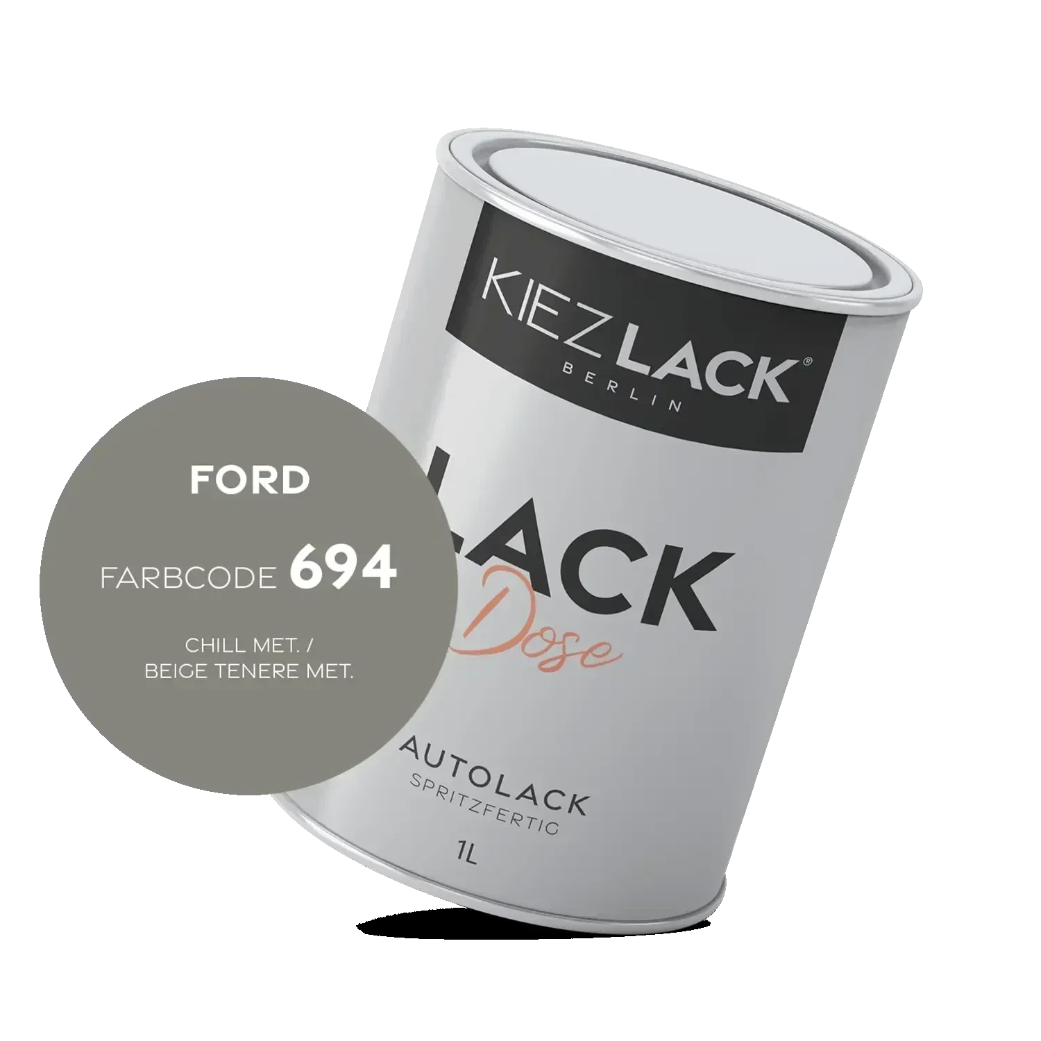 Kiezlack Autolack 1K Autolack Lackdose Basislack spritzfertig FORD 694 CHILL MET.