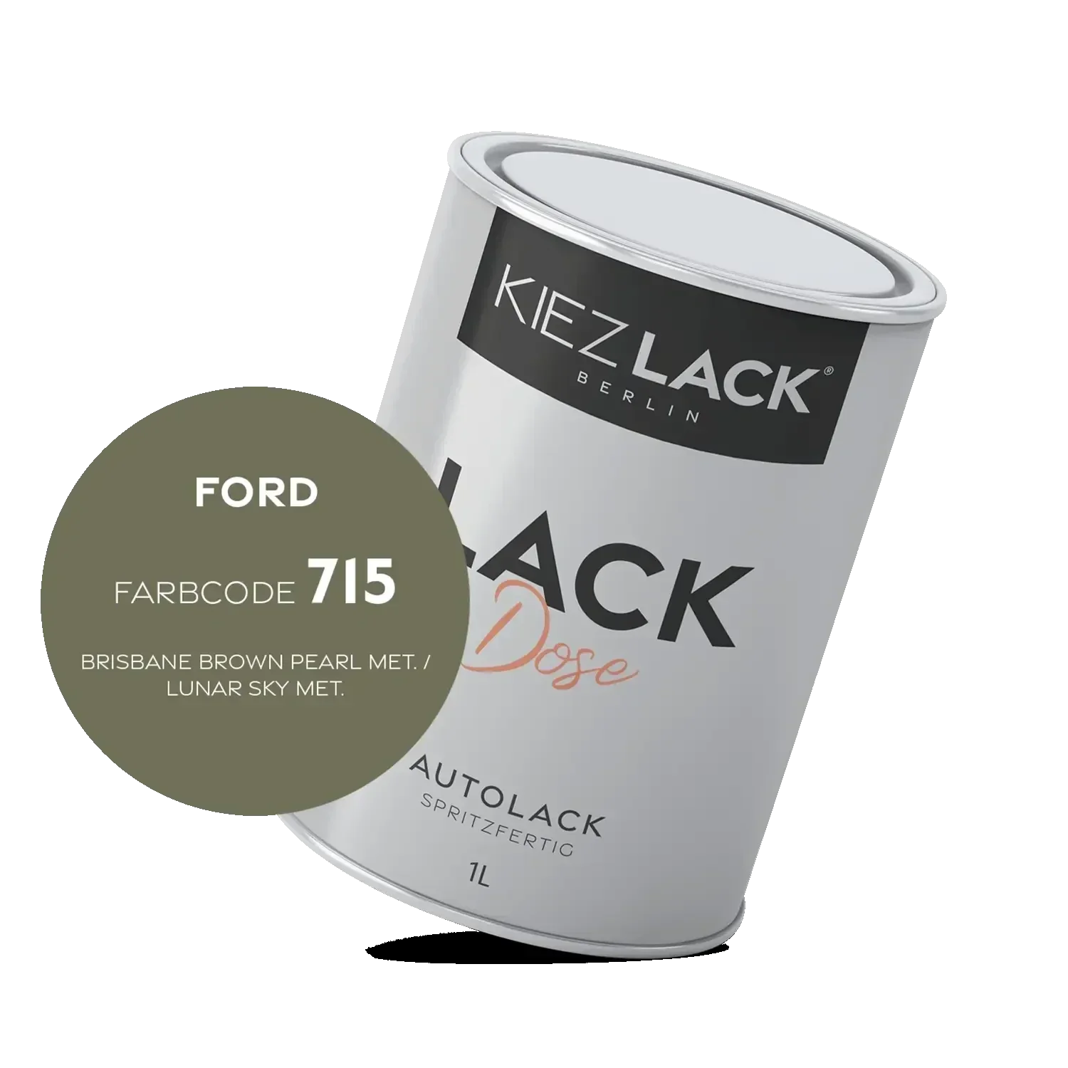 Kiezlack 1K Autolack Lackdose Basislack spritzfertig FORD 715 BRISBANE BROWN PEARL MET.