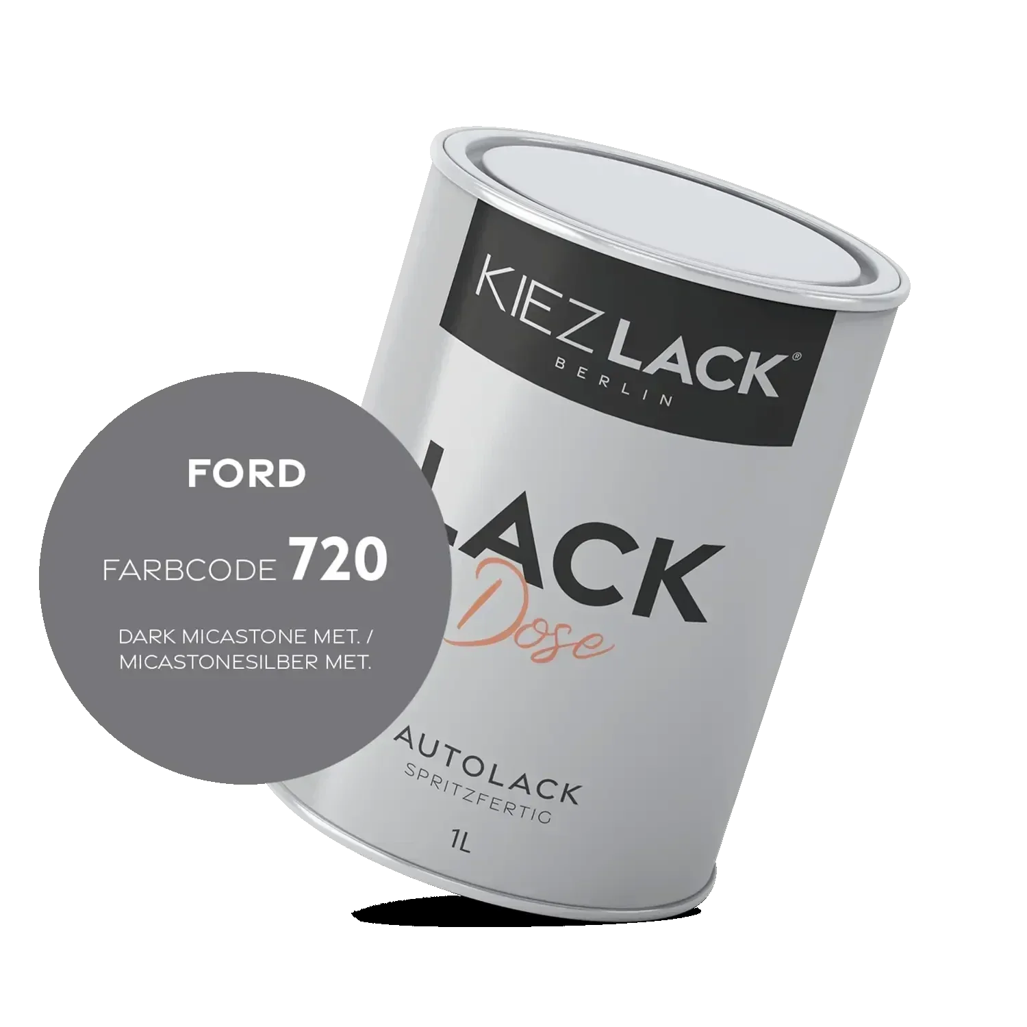 Kiezlack 1K Autolack Lackdose Basislack spritzfertig FORD 720 DARK MICASTONE MET.