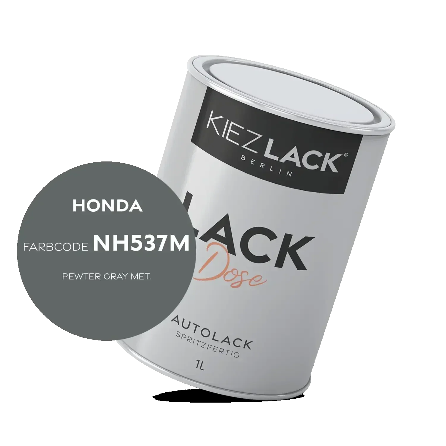Kiezlack 1K Autolack Lackdose Basislack spritzfertig HONDA NH537M PEWTER GRAY MET.