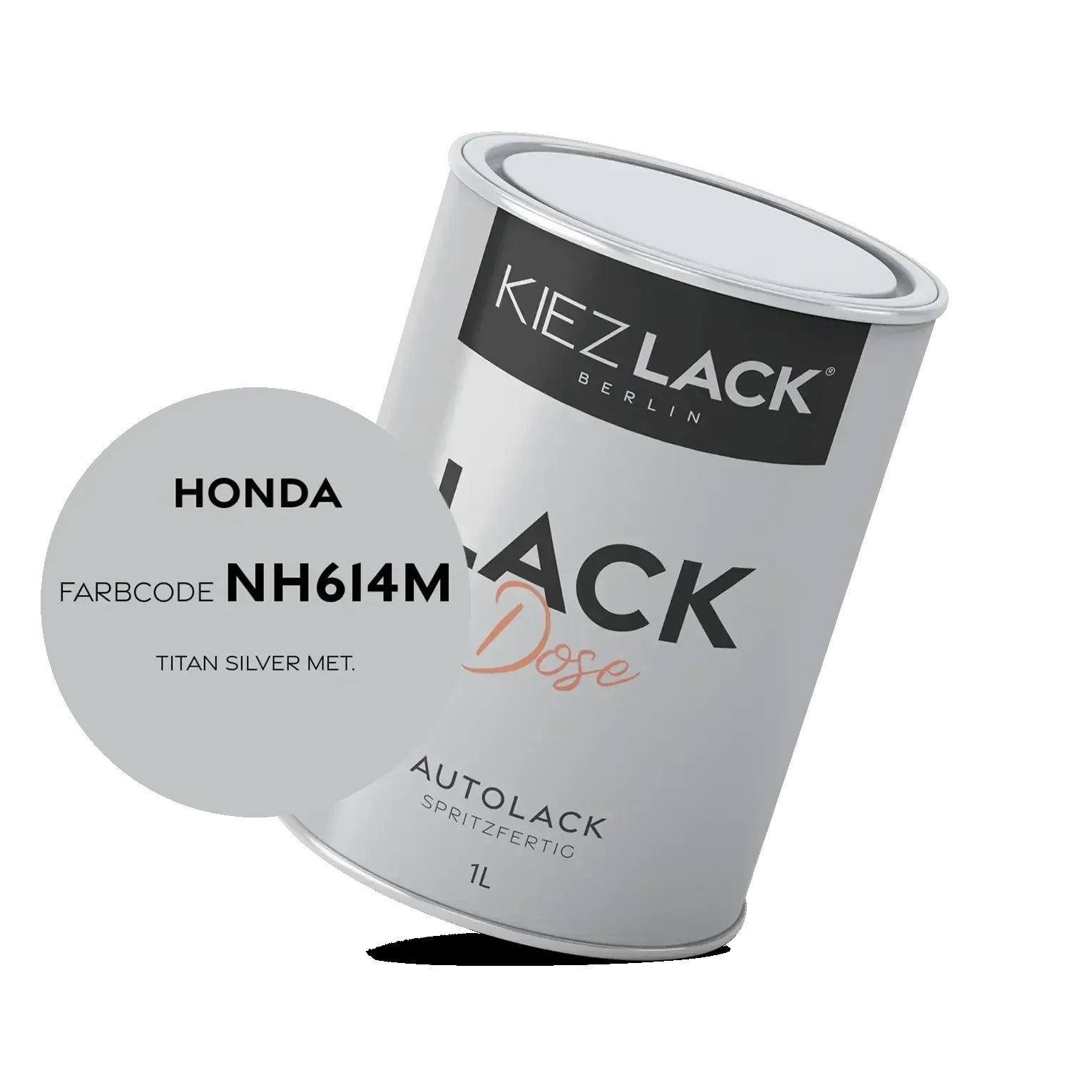 Kiezlack 1K Autolack Lackdose Basislack spritzfertig HONDA NH614M TITAN SILVER MET.