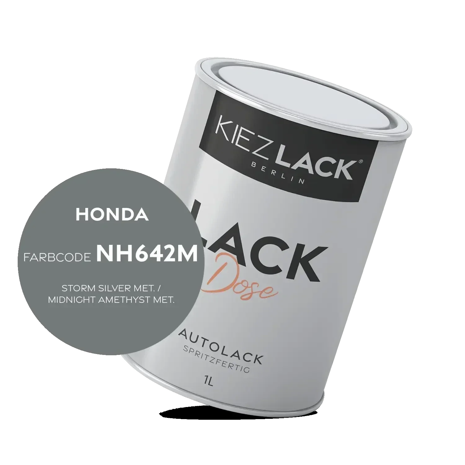 Kiezlack 1K Autolack Lackdose Basislack spritzfertig HONDA NH642M STORM SILVER MET.
