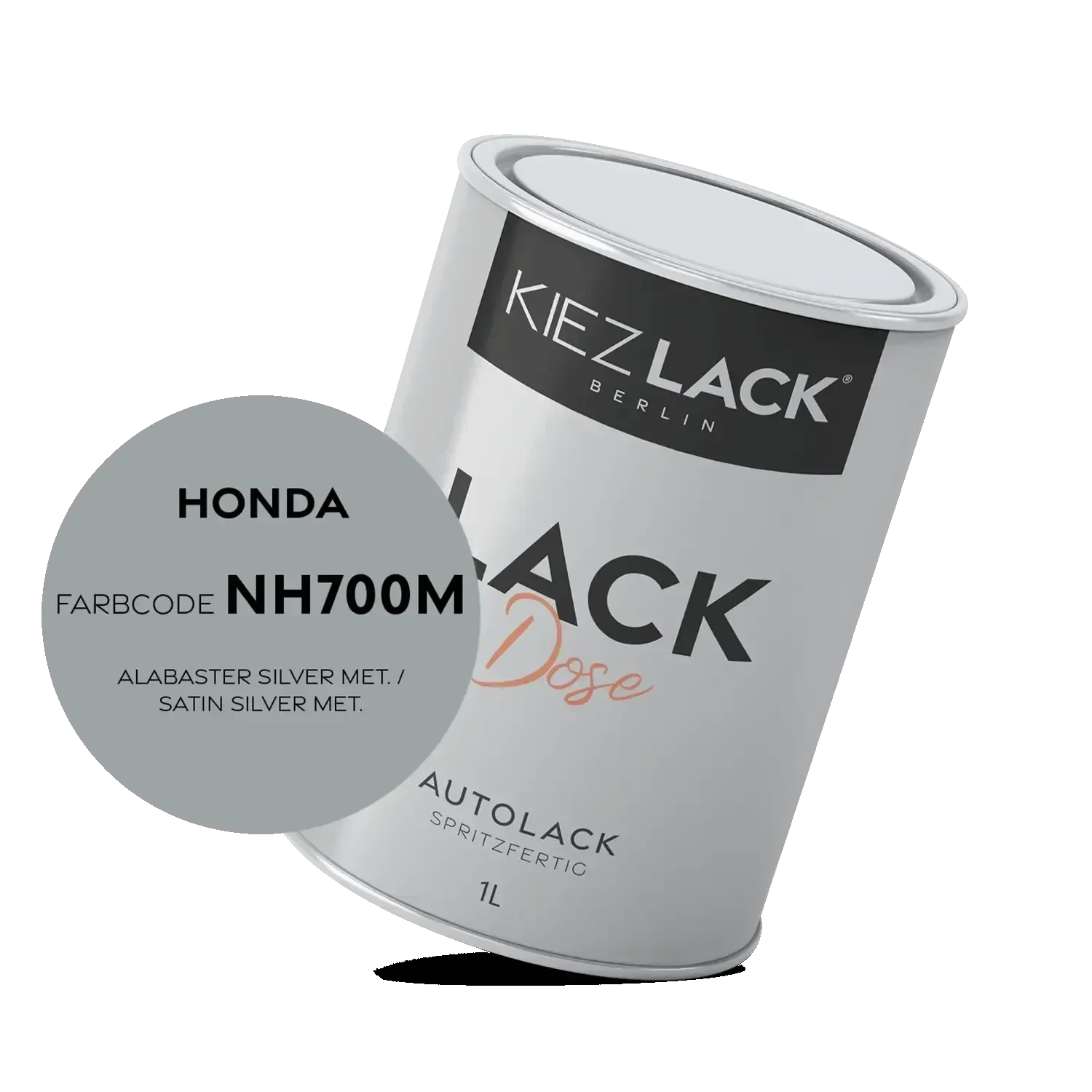 Kiezlack 1K Autolack Lackdose Basislack spritzfertig HONDA NH700M ALABASTER SILVER MET.