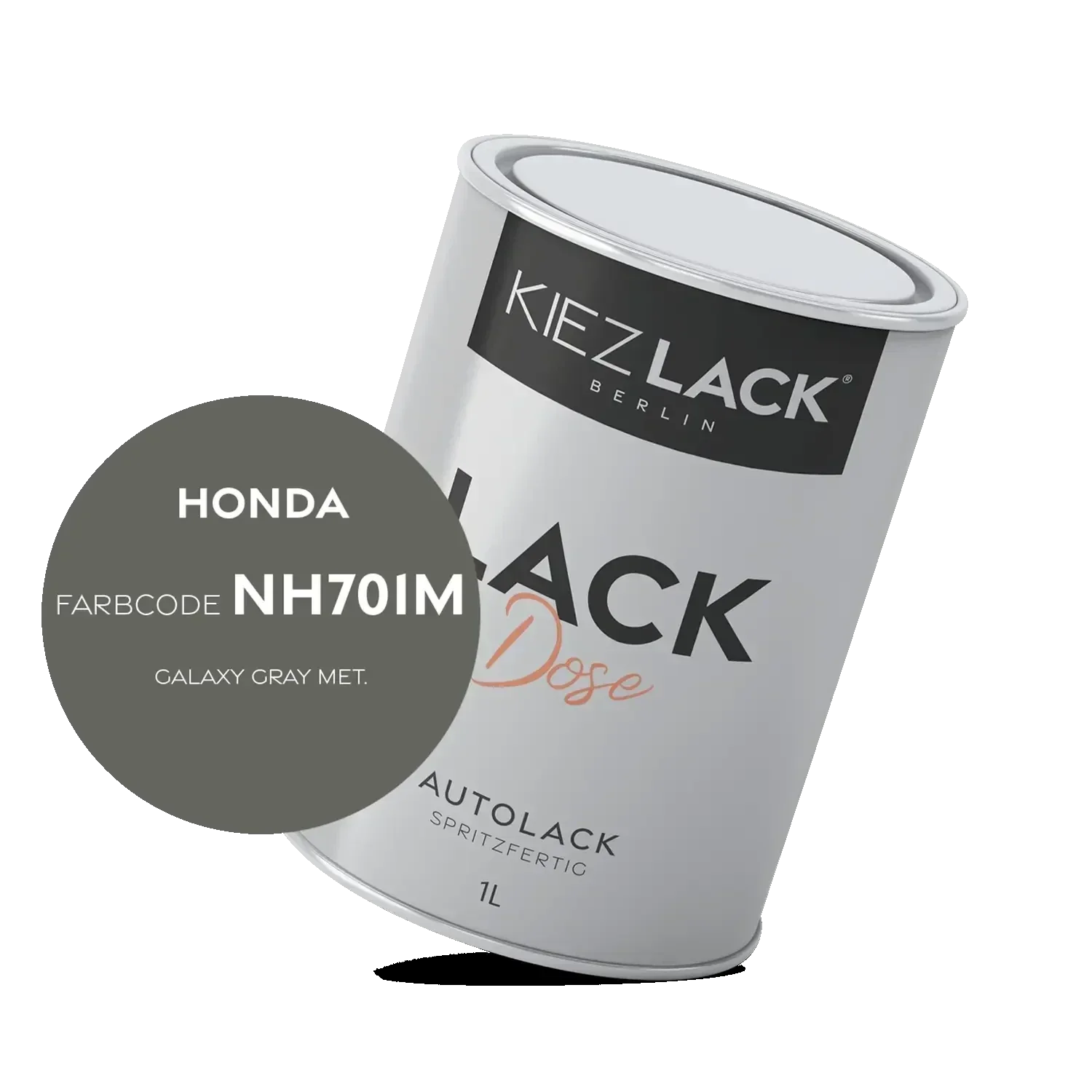 Kiezlack 1K Autolack Lackdose Basislack spritzfertig HONDA NH701M GALAXY GRAY MET.