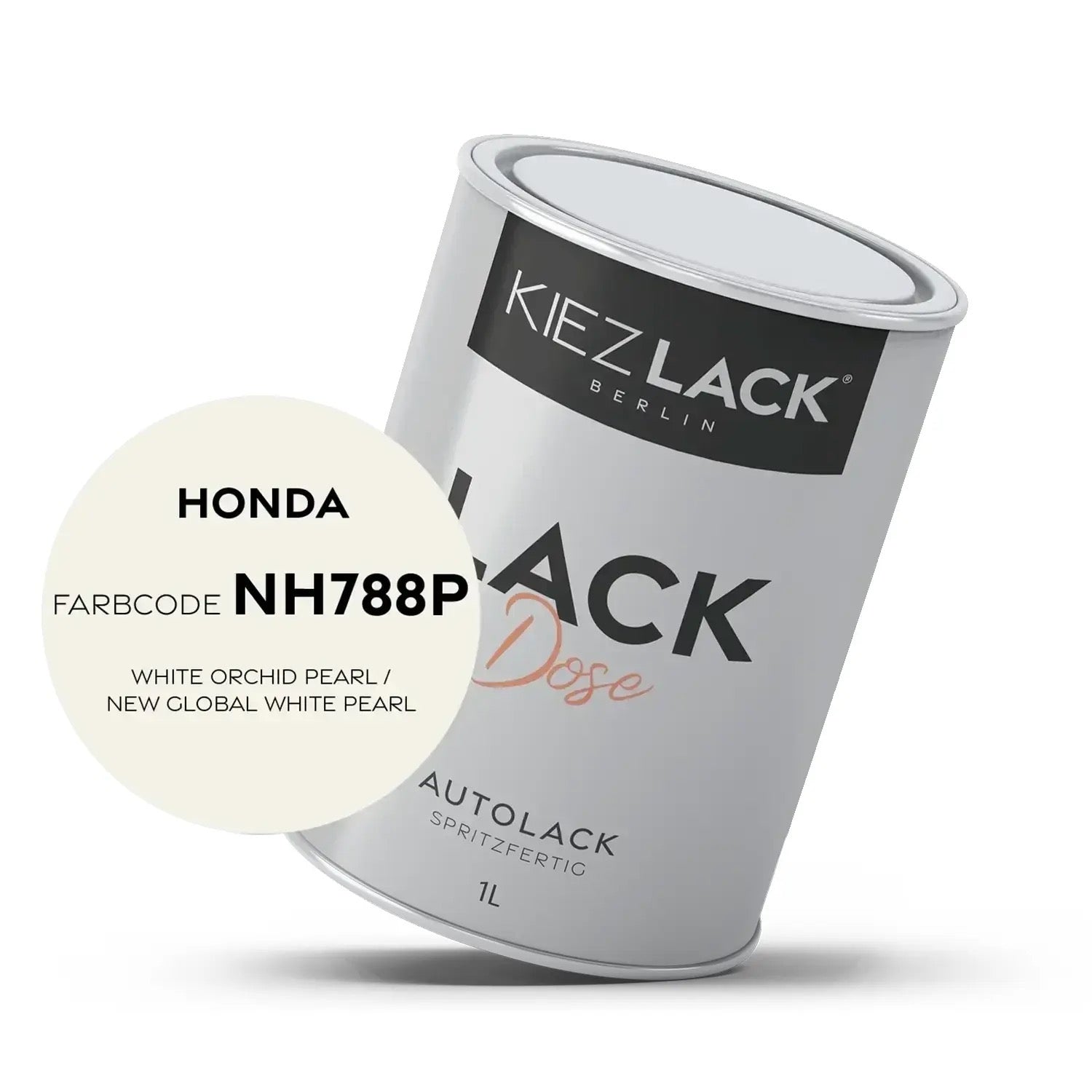 1K Autolack Lackdose Basislack spritzfertig HONDA NH788P WHITE ORCHID PEARL