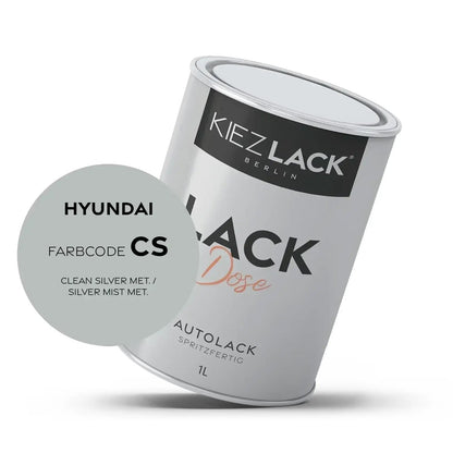 Kiezlack 1K Autolack Lackdose Basislack spritzfertig HYUNDAI CS CLEAN SILVER MET.