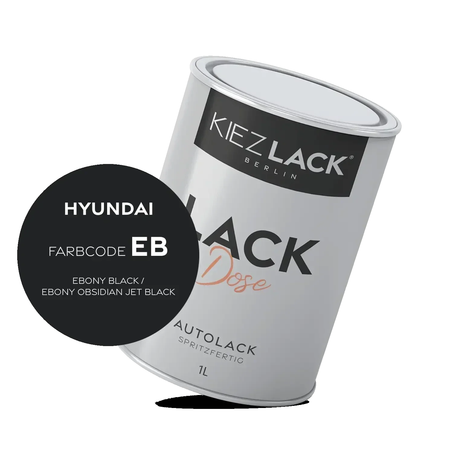 Kiezlack 1K Autolack Lackdose Basislack spritzfertig HYUNDAI EB EBONY BLACK