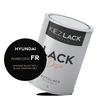 Kiezlack 1K Autolack Lackdose Basislack spritzfertig HYUNDAI FR DIAMOND BLACK MET.