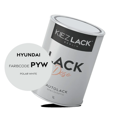 Kiezlack 1K Autolack Lackdose Basislack spritzfertig HYUNDAI PYW POLAR WHITE