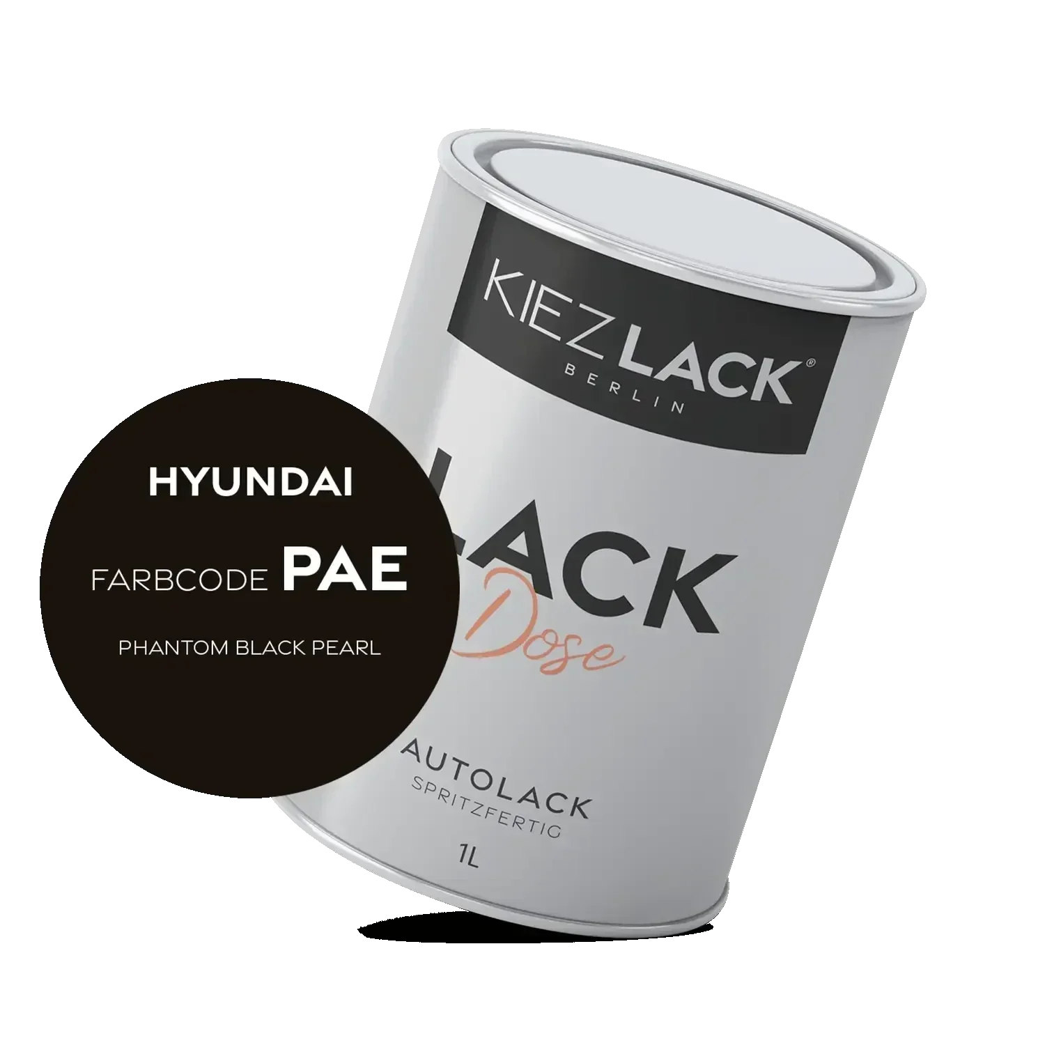 Kiezlack 1K Autolack Lackdose Basislack spritzfertig HYUNDAI Pae PHANTOM BLACK PEARL