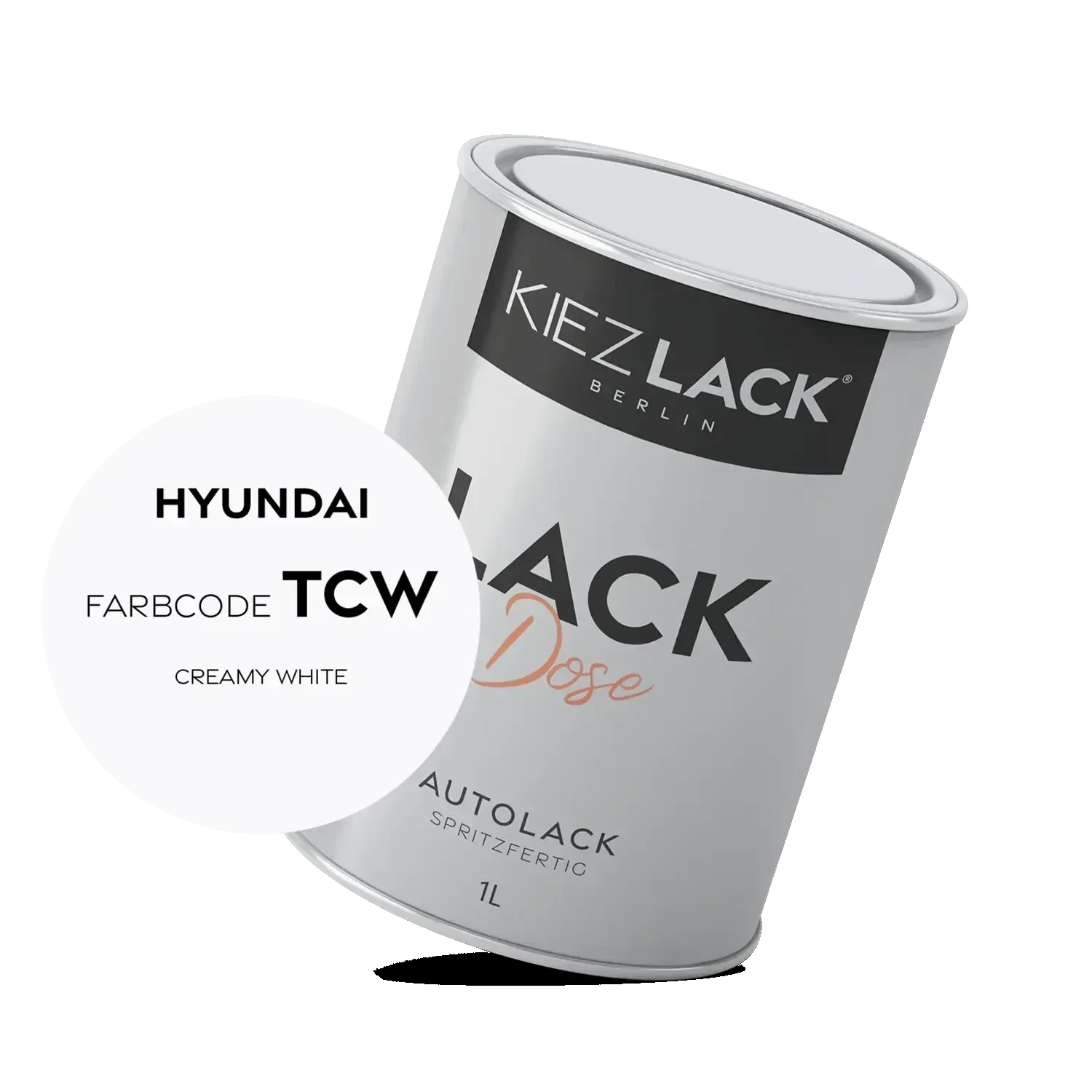 Kiezlack 1K Autolack Lackdose Basislack spritzfertig HYUNDAI TCW CREAMY WHITE