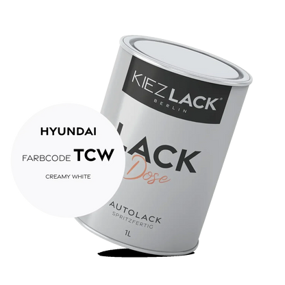 Kiezlack 1K Autolack Lackdose Basislack spritzfertig HYUNDAI TCW CREAMY WHITE