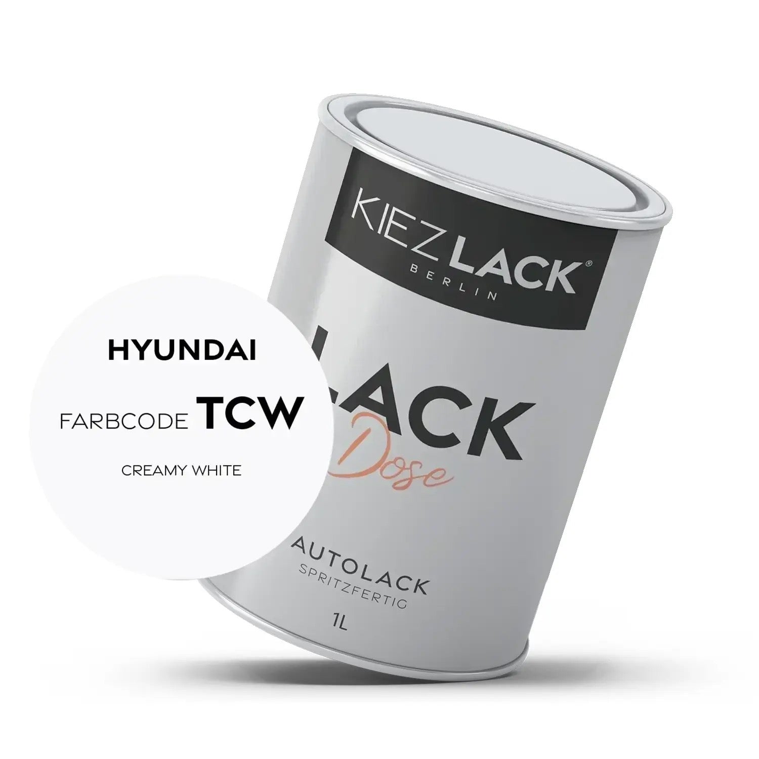 Kiezlack 1K Autolack Lackdose Basislack spritzfertig HYUNDAI TCW CREAMY WHITE