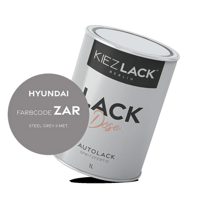 Kiezlack 1K Autolack Lackdose Basislack spritzfertig HYUNDAI ZAR STEEL GREY II MET.