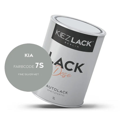Kiezlack 1K Autolack Lackdose Basislack spritzfertig KIA 7S FINE SILVER MET.
