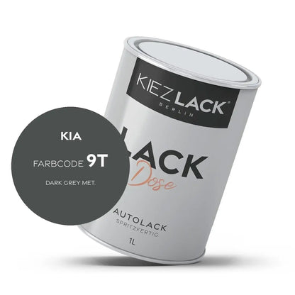 Kiezlack 1K Autolack Lackdose Basislack spritzfertig KIA 9T DARK GREY MET.