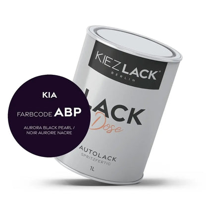 Kiezlack 1K Autolack Lackdose Basislack spritzfertig KIA ABP AURORA BLACK PEARL