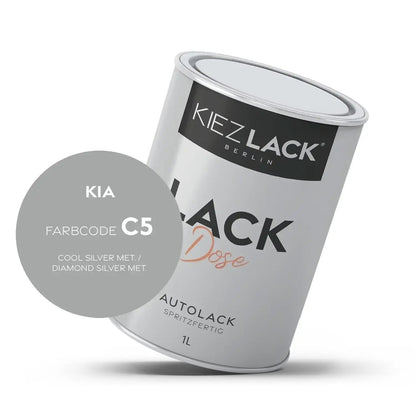 Kiezlack 1K Autolack Lackdose Basislack spritzfertig KIA C5 COOL SILVER MET.