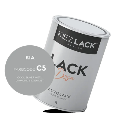 Kiezlack 1K Autolack Lackdose Basislack spritzfertig KIA C5 COOL SILVER MET.