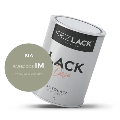 Kiezlack 1K Autolack Lackdose Basislack spritzfertig KIA IM TITANIUM SILVER MET.
